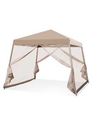 10' x 10' Slant Leg Canopy Tent with Mosquito Netting_G64MN - Eagle Peak Canopy and Outdoor Products