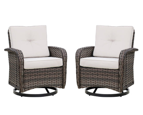 2pc Rattan Swivel Conversation Set_SRC-P2 - Eagle Peak Canopy and Outdoor Products