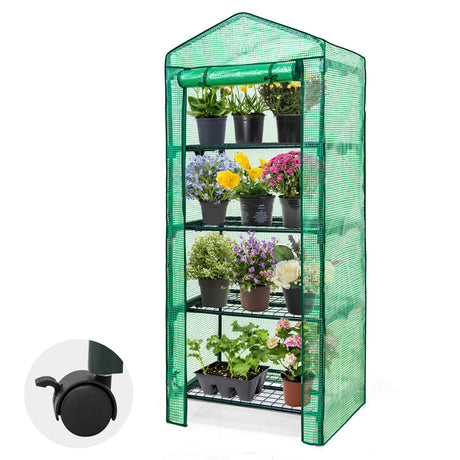 4 Tier Mini Greenhouse with Casters_GHMNC4 - Eagle Peak Canopy and Outdoor Products