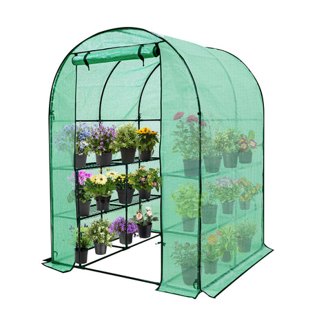 56.3”x56.3”x76.8” 3-Tier Greenhouse_GHS22T - Eagle Peak Canopy and Outdoor Products