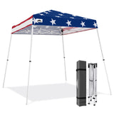 8x8 Slant Leg Pop-up Canopy Tent, Shelter 8x8 Base 6x6 Top