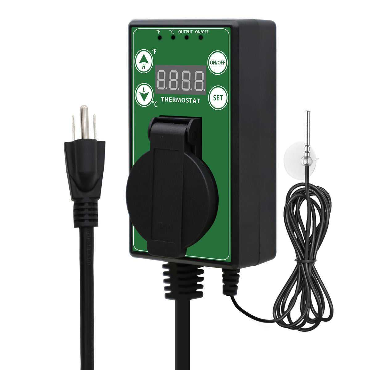Digital Heat Mat Thermostat Controller, 40–108 ºF, 1/2 Pack