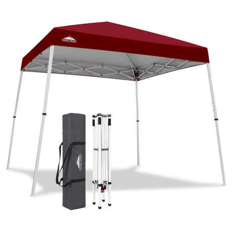 Slant Leg Pop up Canopy Tent, 10x10 Base 8x8 Top