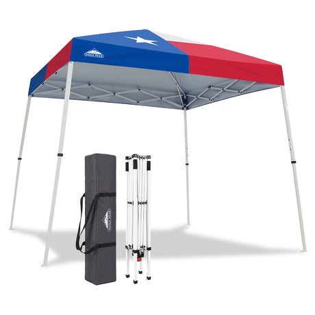 Slant Leg Pop up Canopy Tent, 10x10 Base 8x8 Top