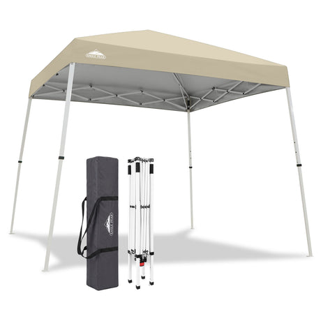 Slant Leg Pop up Canopy Tent, 10x10 Base 8x8 Top