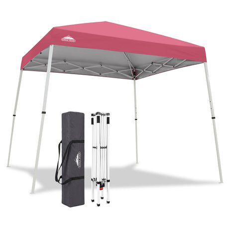 Slant Leg Pop up Canopy Tent, 10x10 Base 8x8 Top