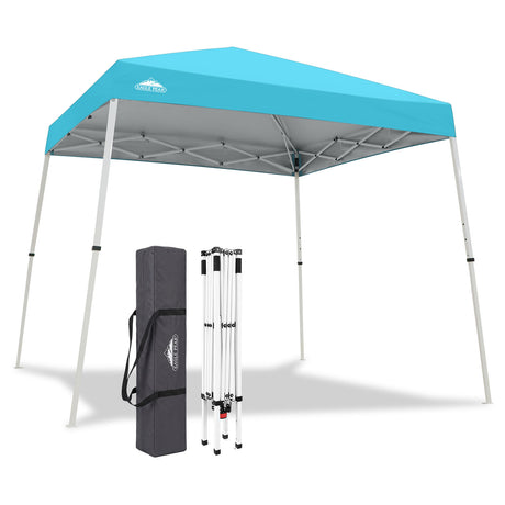 Slant Leg Pop up Canopy Tent, 10x10 Base 8x8 Top