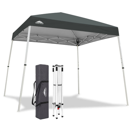 Slant Leg Pop up Canopy Tent, 10x10 Base 8x8 Top
