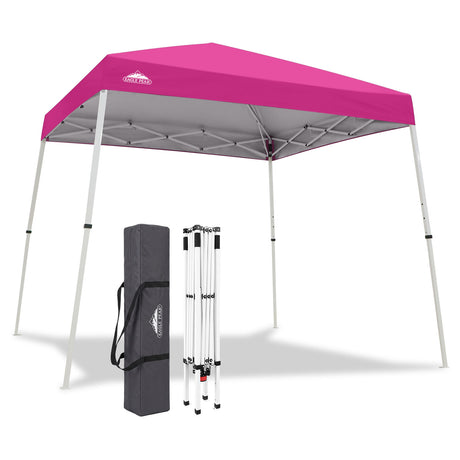 Slant Leg Pop up Canopy Tent, 10x10 Base 8x8 Top