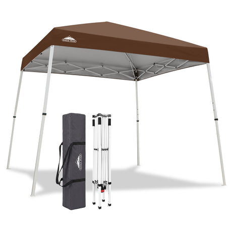 Slant Leg Pop up Canopy Tent, 10x10 Base 8x8 Top