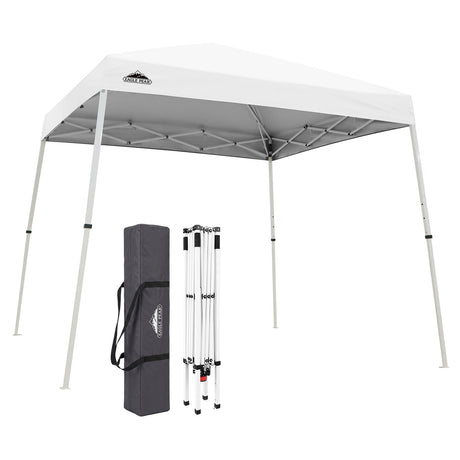 Slant Leg Pop up Canopy Tent, 10x10 Base 8x8 Top