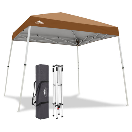 Slant Leg Pop up Canopy Tent, 10x10 Base 8x8 Top