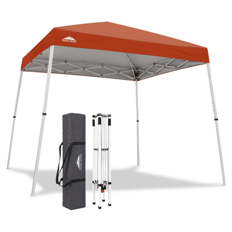 Slant Leg Pop up Canopy Tent, 10x10 Base 8x8 Top