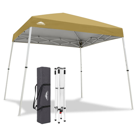 Slant Leg Pop up Canopy Tent, 10x10 Base 8x8 Top