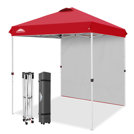 6.6x6.6 Pop Up Canopy Tent with 1 Sidewall