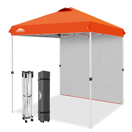6.6x6.6 Pop Up Canopy Tent with 1 Sidewall