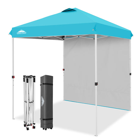 6.6x6.6 Pop Up Canopy Tent with 1 Sidewall