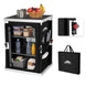 Outdoor Camping Pop Up Folding Table with Large 3-Tier Storage Organizer and Side Pockets