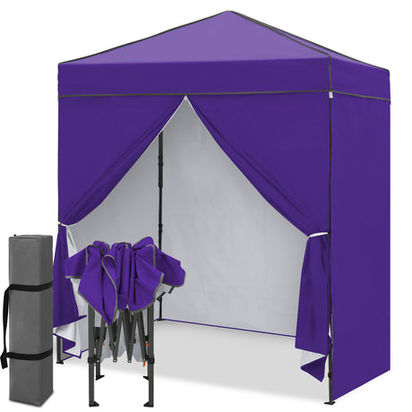 6x4 Instant Pop Up Canopy Tent  with 4 Side Wall Panels