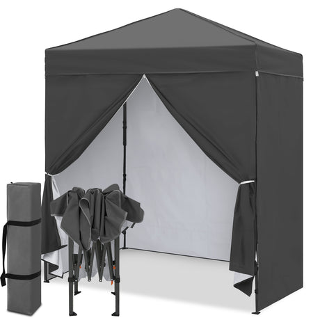 6x4 Instant Pop Up Canopy Tent  with 4 Side Wall Panels