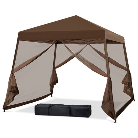 10x10 Slant Leg Easy Setup Pop Up Canopy Tent