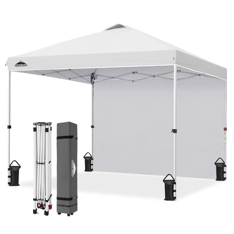 10x10 Commercial Pop up Canopy with 1 Sidewall