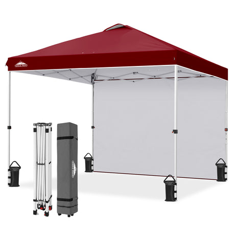 10x10 Pop Up Canopy Tent with 1 Sidewall