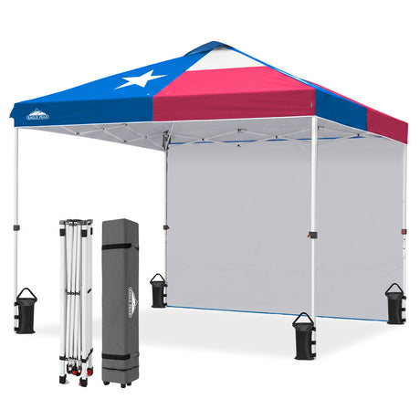 10x10 Commercial Pop up Canopy with 1 Sidewall