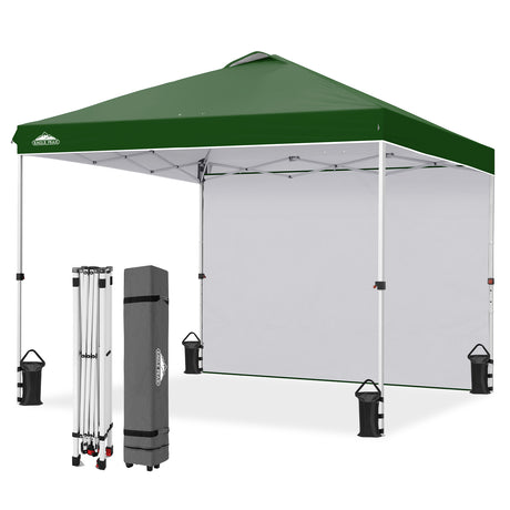 10x10 Commercial Pop up Canopy with 1 Sidewall