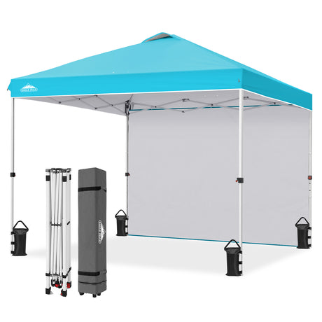 10x10 Commercial Pop up Canopy with 1 Sidewall