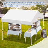 10x10 Commercial Canopy with Gable Roof, White - Eagle Peak Custom Canopy Tent