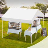 10x10 Commercial Canopy with Gable Roof, White - Eagle Peak Custom Canopy Tent