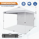 10X10 COMMERCIAL POP UP CANOPY TENT WITH ONE DETACHABLE SIDEWALL - Eagle Peak Custom Canopy Tent