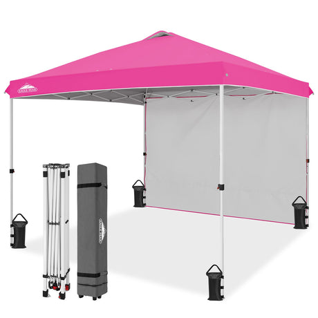 10X10 COMMERCIAL POP UP CANOPY TENT WITH ONE DETACHABLE SIDEWALL - Eagle Peak Custom Canopy Tent