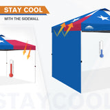 10x10 Commercial Pop up Canopy with 1 Sidewall - Eagle Peak Custom Canopy Tent
