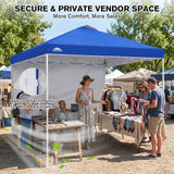 10x10 Commercial Pop up Canopy with 1 Sidewall - Eagle Peak®