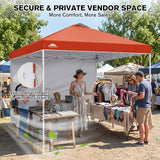 10x10 Commercial Pop up Canopy with 1 Sidewall - Eagle Peak®
