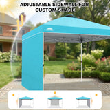 10x10 Commercial Pop up Canopy with 1 Sidewall - Eagle Peak®