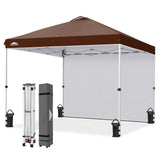 10x10 Commercial Pop up Canopy with 1 Sidewall - Eagle Peak®