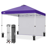 10x10 Commercial Pop up Canopy with 1 Sidewall - Eagle Peak®