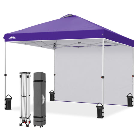 10x10 Commercial Pop up Canopy with 1 Sidewall - Eagle Peak®