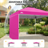 10x10 Commercial Pop up Canopy with 1 Sidewall - Eagle Peak®