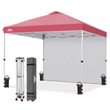 10x10 Commercial Pop up Canopy with 1 Sidewall - Eagle Peak®