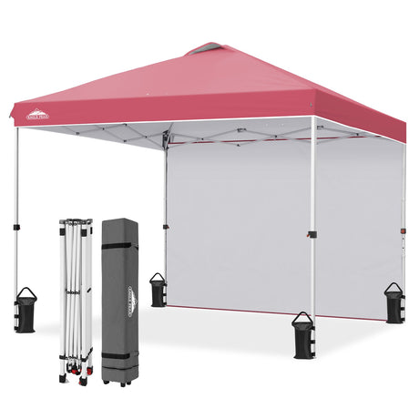 10x10 Commercial Pop up Canopy with 1 Sidewall - Eagle Peak®