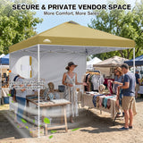 10x10 Commercial Pop up Canopy with 1 Sidewall - Eagle Peak®