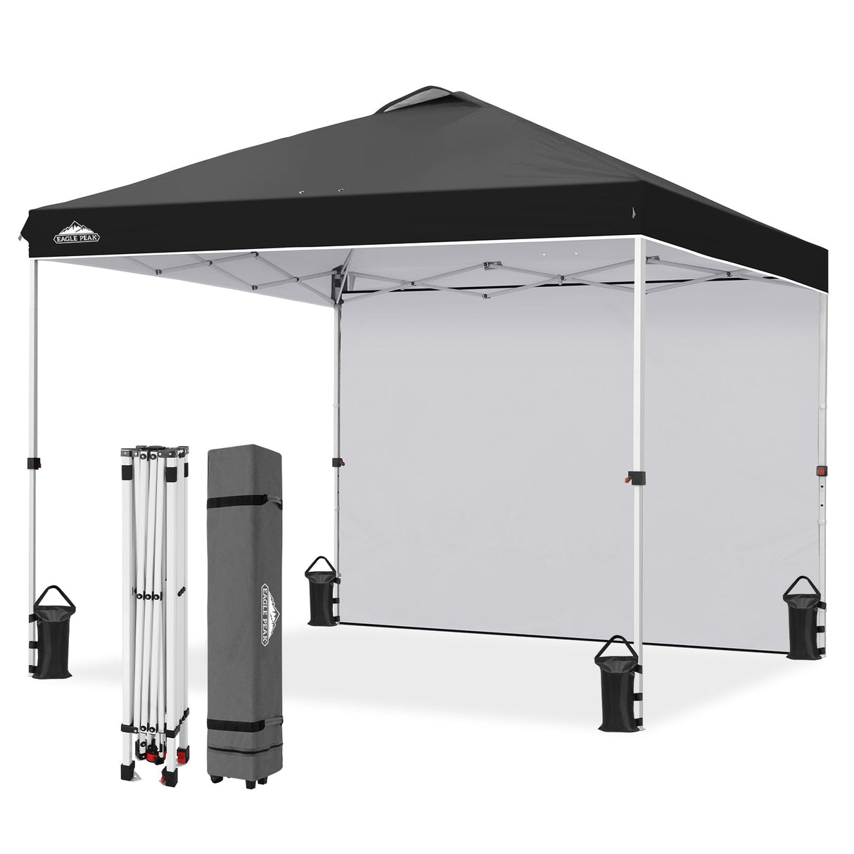 10x10 Commercial Pop up Canopy with 1 Sidewall - Eagle Peak®