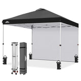 10x10 Commercial Pop up Canopy with 1 Sidewall - Eagle Peak®