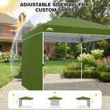 10x10 Commercial Pop up Canopy with 1 Sidewall - Eagle Peak®