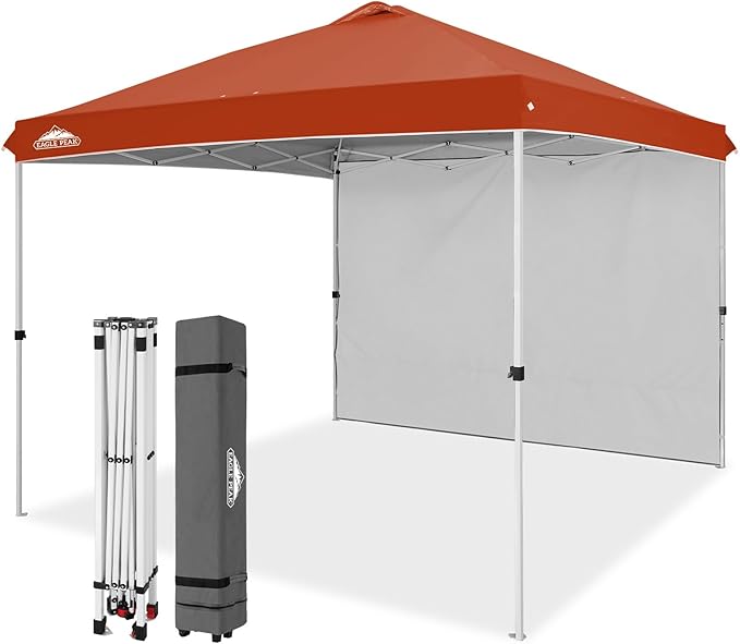 10x10 Commercial Pop up Canopy with 1 Sidewall - Eagle Peak Custom Canopy Tent