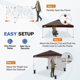 10x10 Commercial Pop up Canopy with 1 Sidewall - Eagle Peak®